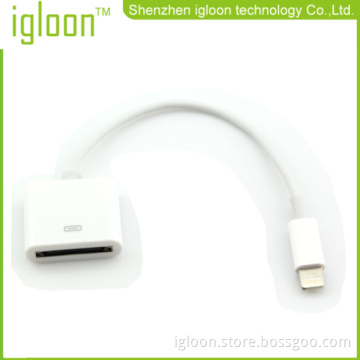Apple Wired Lightning To 30 Pin Female Adapter For Ipad Mini Ipad4 And Iphone5 100% Copper Wire Original Lightning Tip 